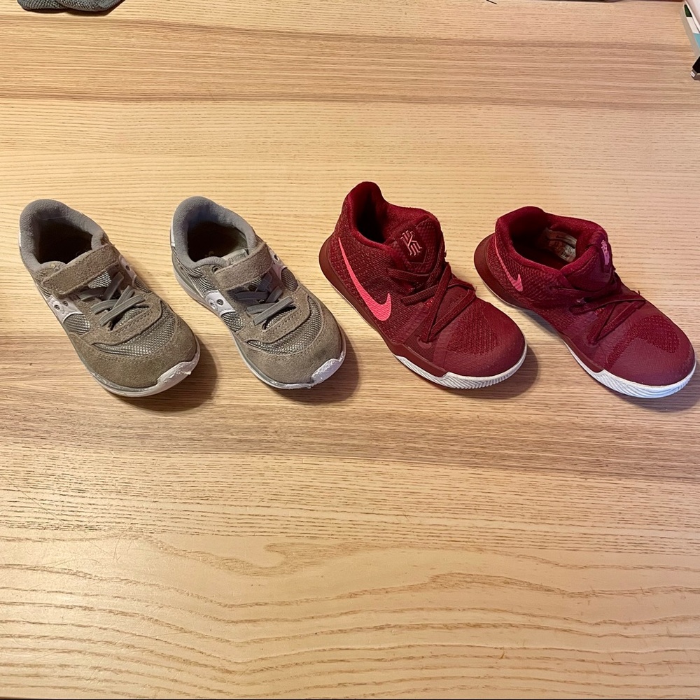 Nike Kyrie and Saucony sneakers lot 9 & 8.5